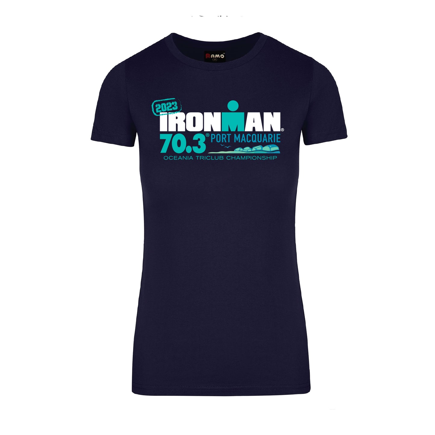 IRONMAN 70.3 Port Macquarie 2023 Women's Name Tee - Navy