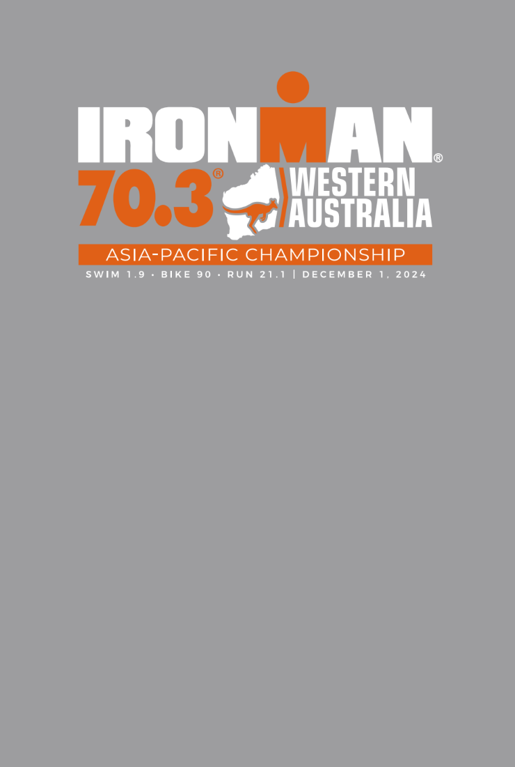 70.3 IRONMAN Western Australia 2024 Men's Name Tee- Grey