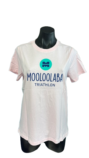 Mooloolaba Triathlon 2026 Women's Name Tee Pink