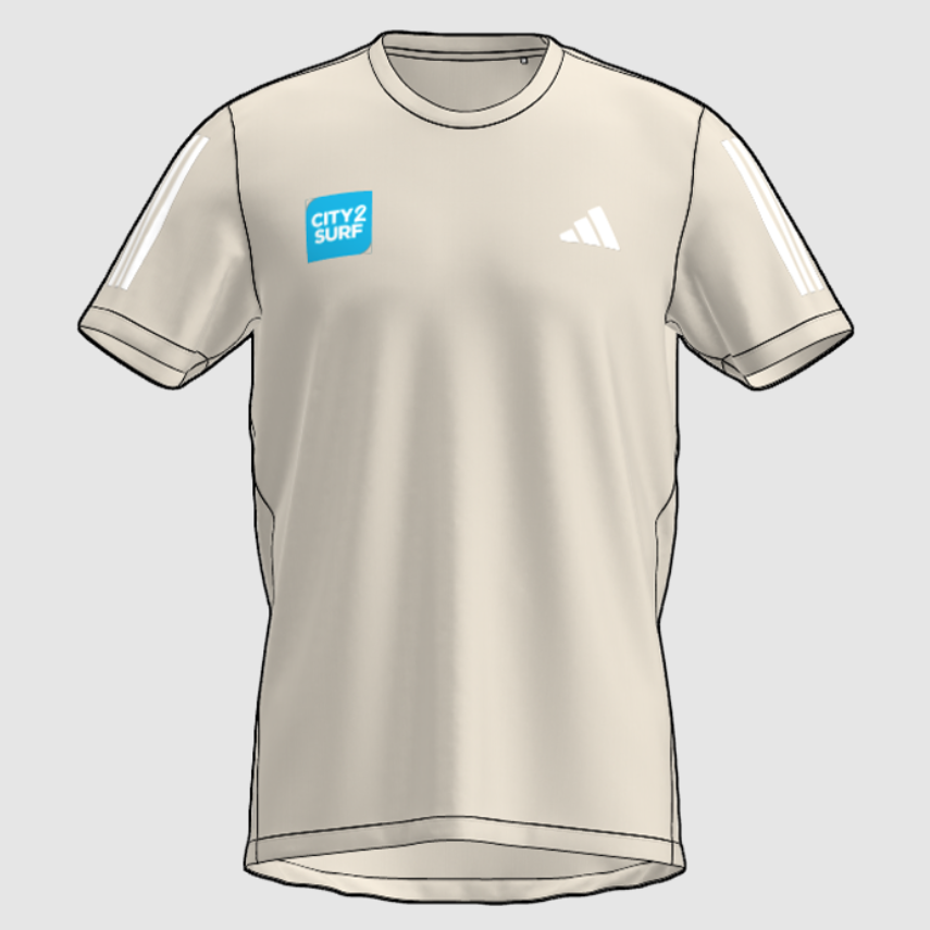City2Surf 2025 Men's Event Adidas Tee Wonder White