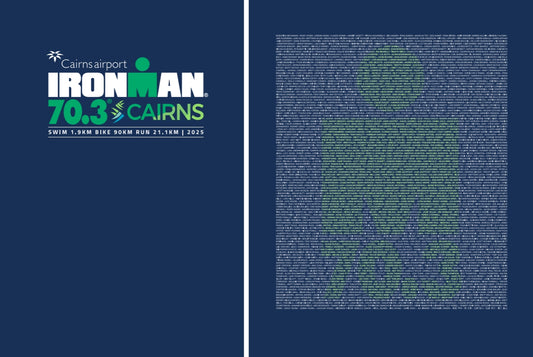 70.3 IRONMAN Cairns 2025 Men's Name Tee - Cobalt