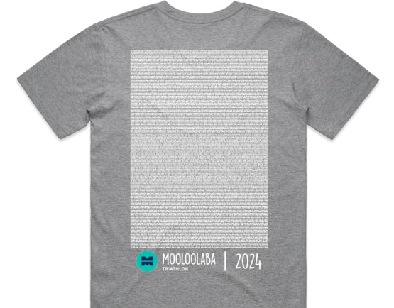 Mooloolaba Triathlon 2024 Men's Name Tee - Grey