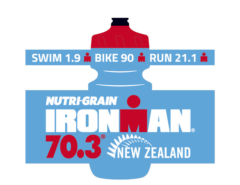 IRONMAN 70.3 New Zealand Waterbottle Blue