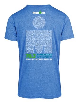 IRONMAN 70.3 Western Sydney Mens Name Tee Royal Heather 2022