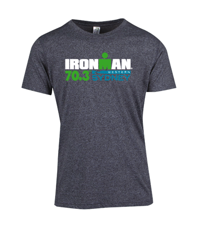 IRONMAN 70.3 Western Sydney Mens Name Tee Dark Heather 2022