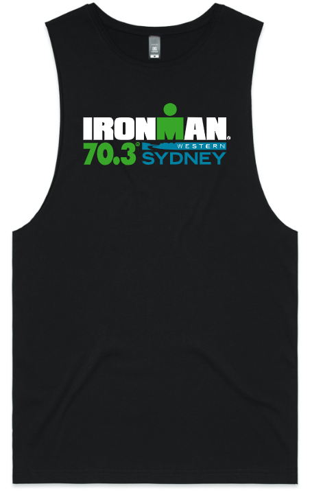 IRONMAN 70.3 Western Sydney Unisex Name Singlet Black