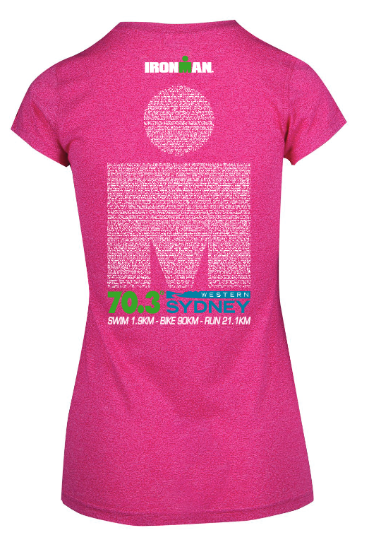 IRONMAN 70.3 Western Sydney Women's Name Tee Pink