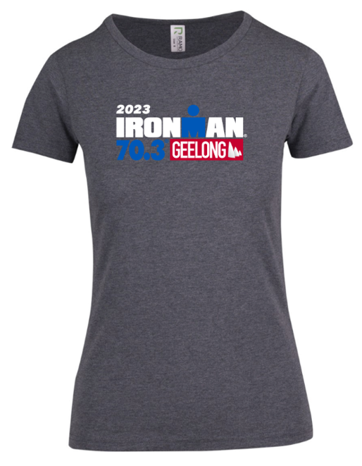 IRONMAN 70.3 Geelong 2023 Women's Name Shirt- Dark Marle