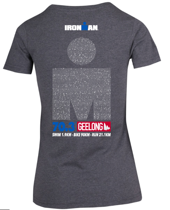 IRONMAN 70.3 Geelong 2023 Women's Name Shirt- Dark Marle