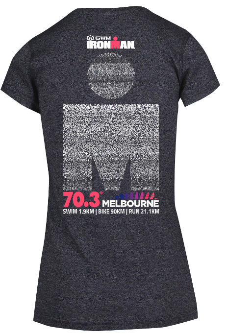 IRONMAN 70.3 Melbourne 2022 Women's Name- Dark Heather