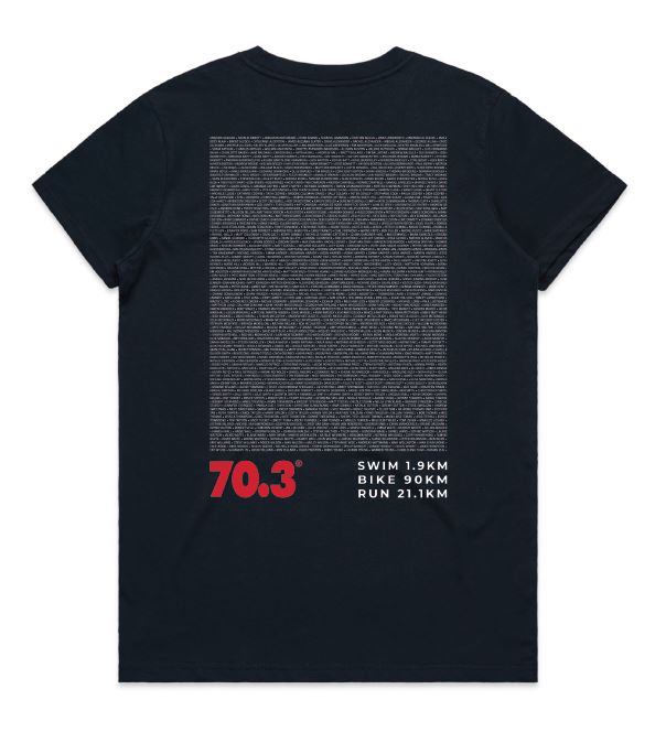 IRONMAN 70.3 New Zealand Women's Name Tee 2024 - Navy