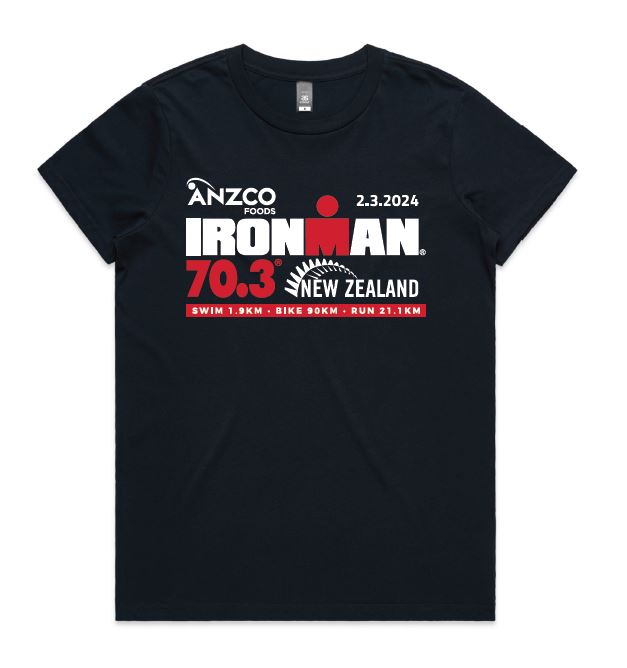 IRONMAN 70.3 New Zealand Women's Name Tee 2024 - Navy