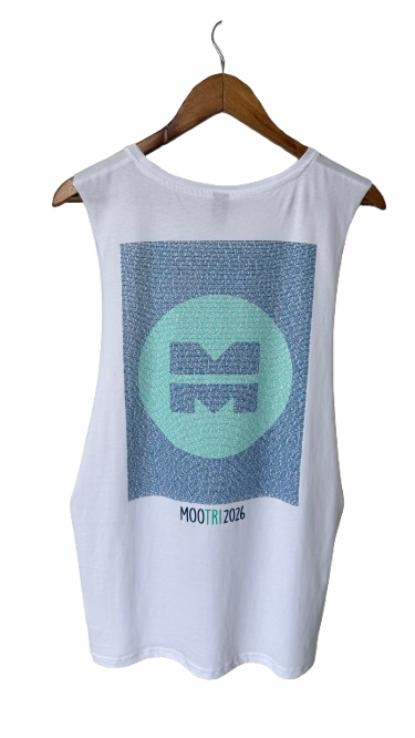 Mooloolaba Triathlon 2026 Women's Name Tank White