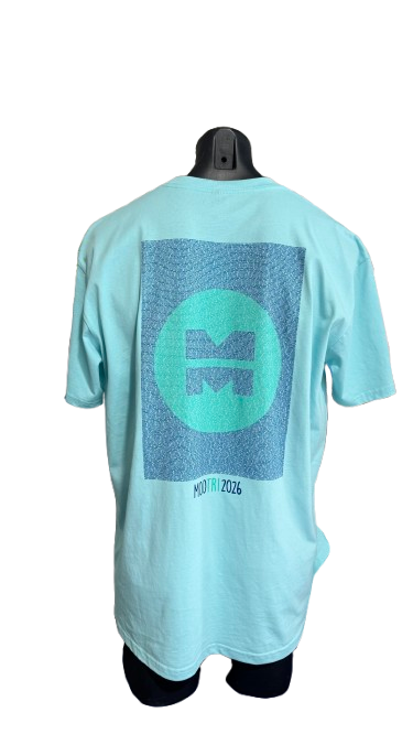 Mooloolaba Triathlon 2026 Men's Name Tee Pale Blue