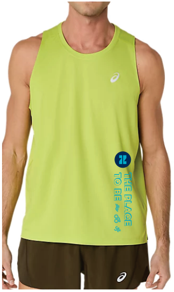 NT25 SILVER SINGLET LIME MENS