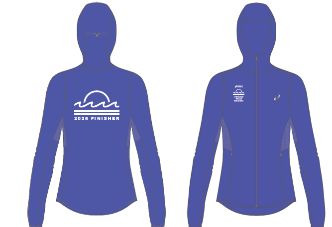 ASICS RUNAWAY NOOSA 2026 WOMENS FINISHER JACKET COBALT