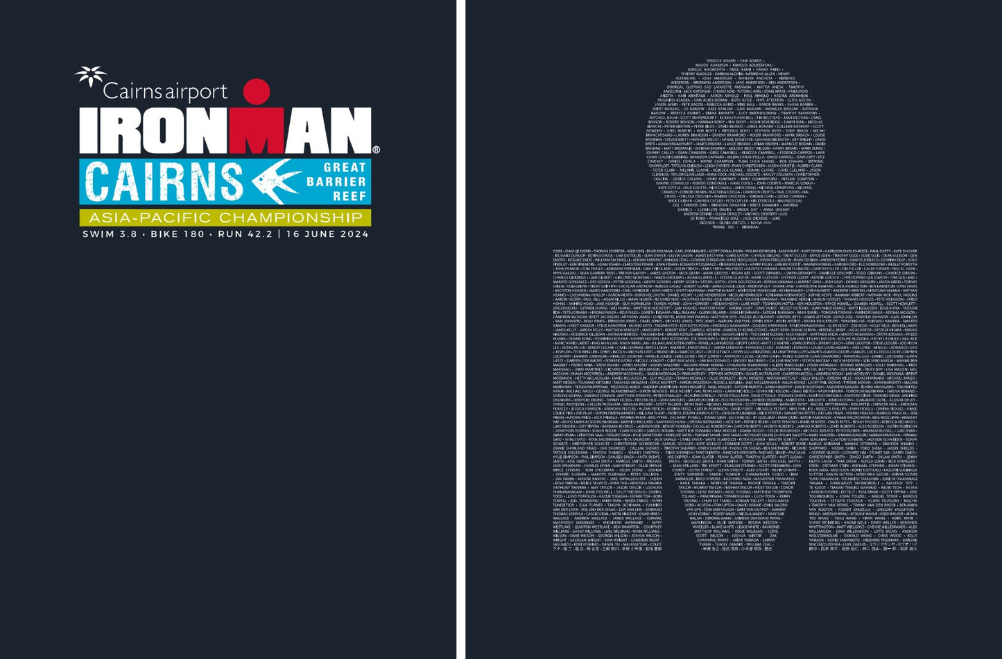 IRONMAN Cairns 2024 Men's Name Tee - Cobalt