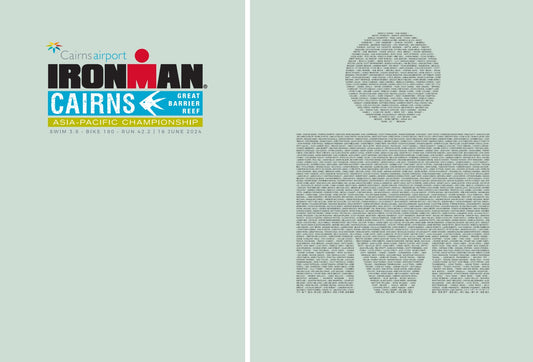 IRONMAN Cairns 2024 Men's Name Tee - Powder Blue