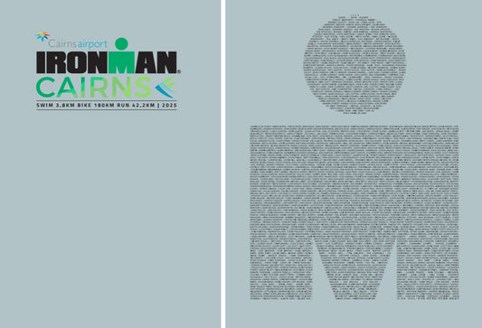 IRONMAN Cairns 2025 Men's Name Tee - Pale Blue