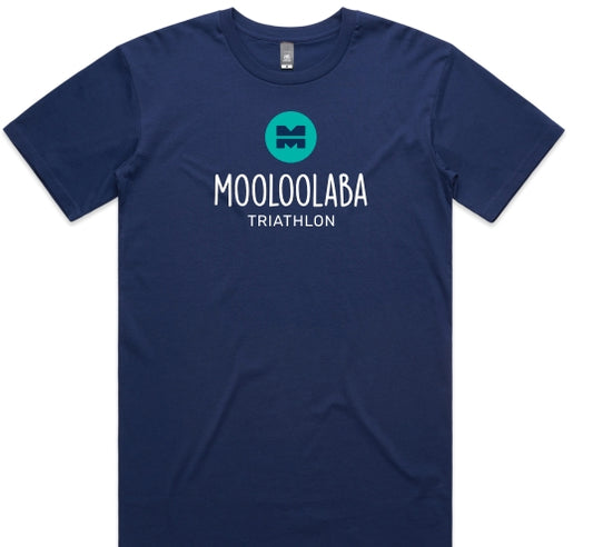 Mooloolaba Triathlon 2024 Men's Name Tee - Cobalt