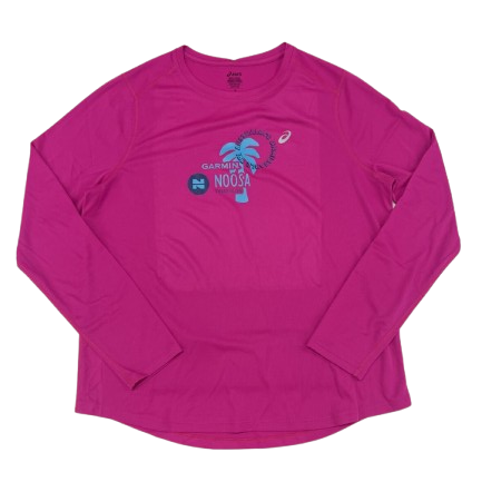 NT25 SILVER LONG SLEEVE TOP DARK PINK WOMENS