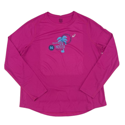 NT25 SILVER LONG SLEEVE TOP DARK PINK WOMENS