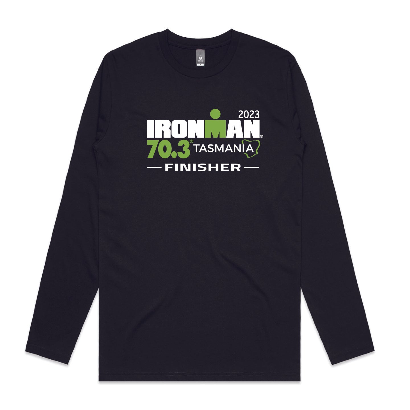 IRONMAN 70.3 Tasmania Men's Finisher Long Sleeve Shirt 2023